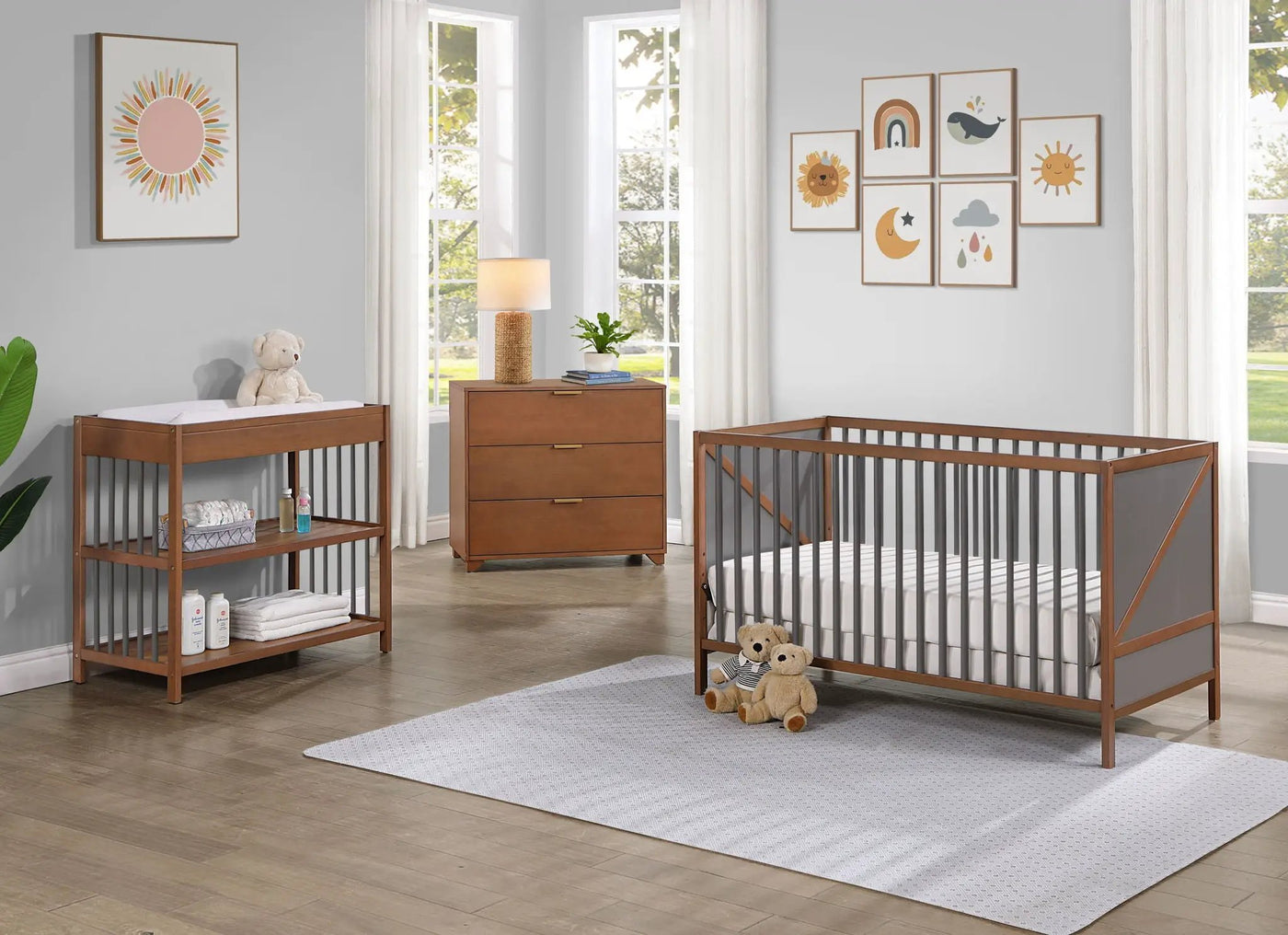 Pixie Zen - 3-in-1 Crib - Walnut by Unique Piece Furniture
