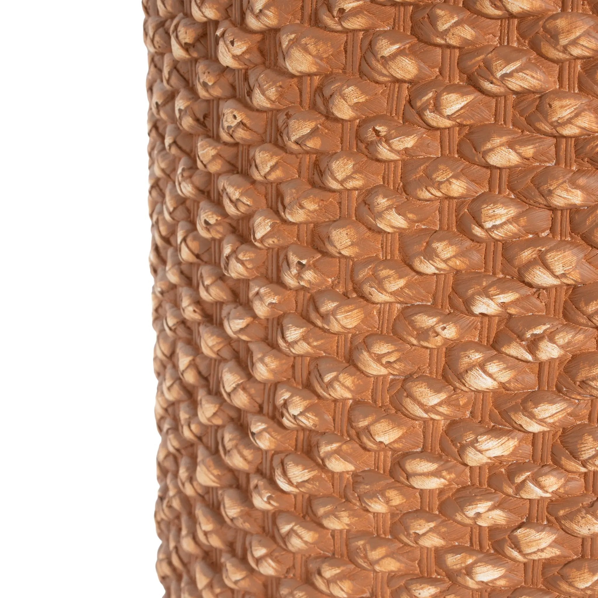 Evie Outdoor Patio Round MGO Side Table Brown by HouseOfZazla