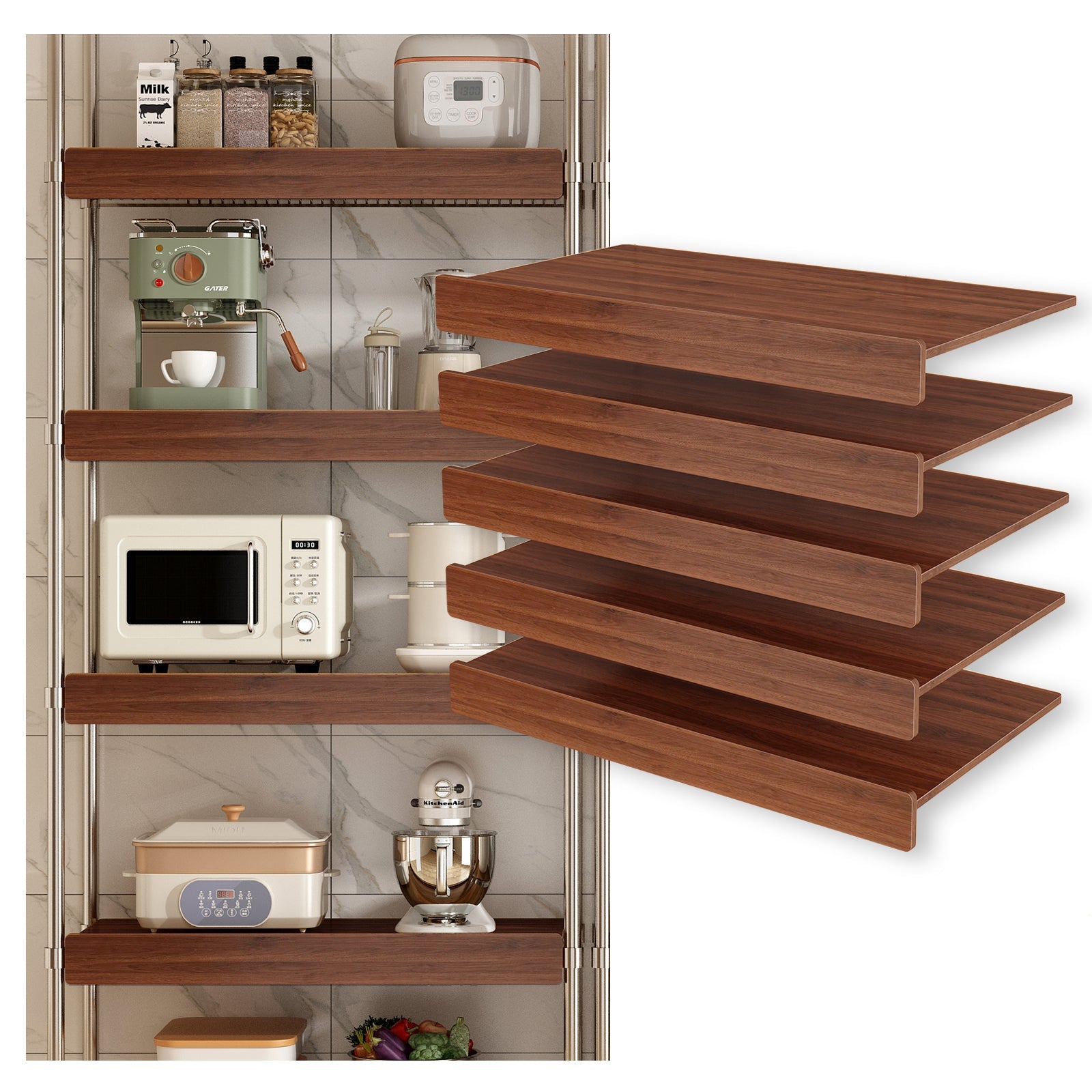 30" x 16" Heavy Duty MDF Wood Shelf Liners by HouseOfZazla
