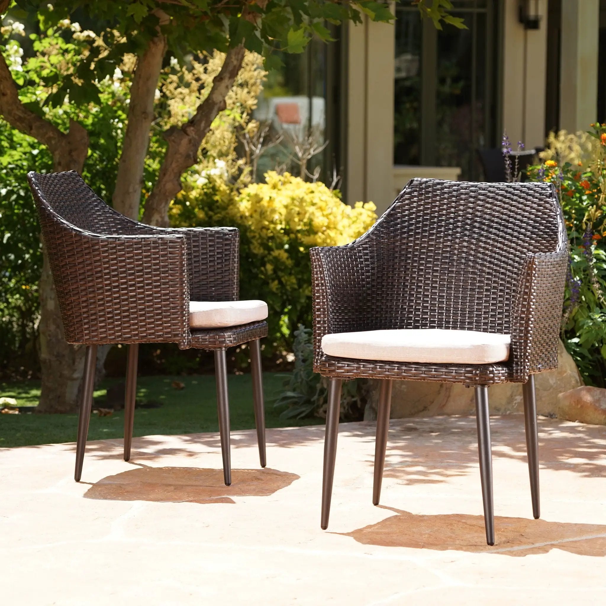 Kenneth Outdoor Dining Chair Set of 2 by HouseOfZazla