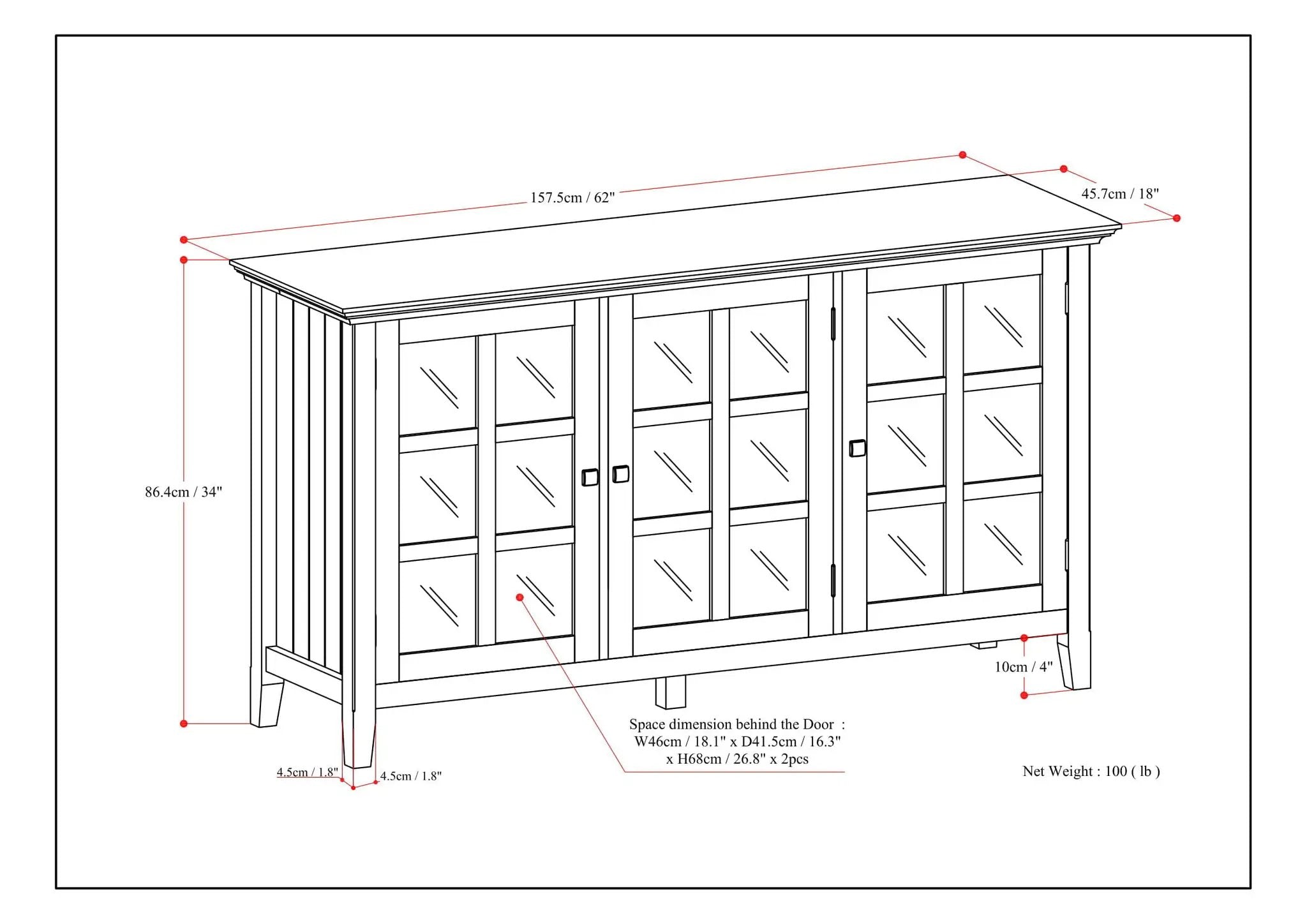 Acadian - Wide Storage Cabinet Handcrafted by Unique Piece Furniture