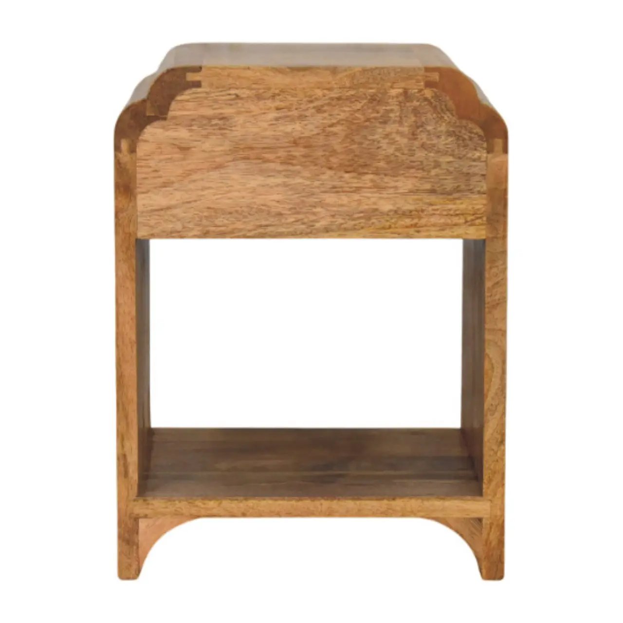 Newton Mini Oak-ish Nightstand with a Drawer and Open Shelf by HouseOfZazla