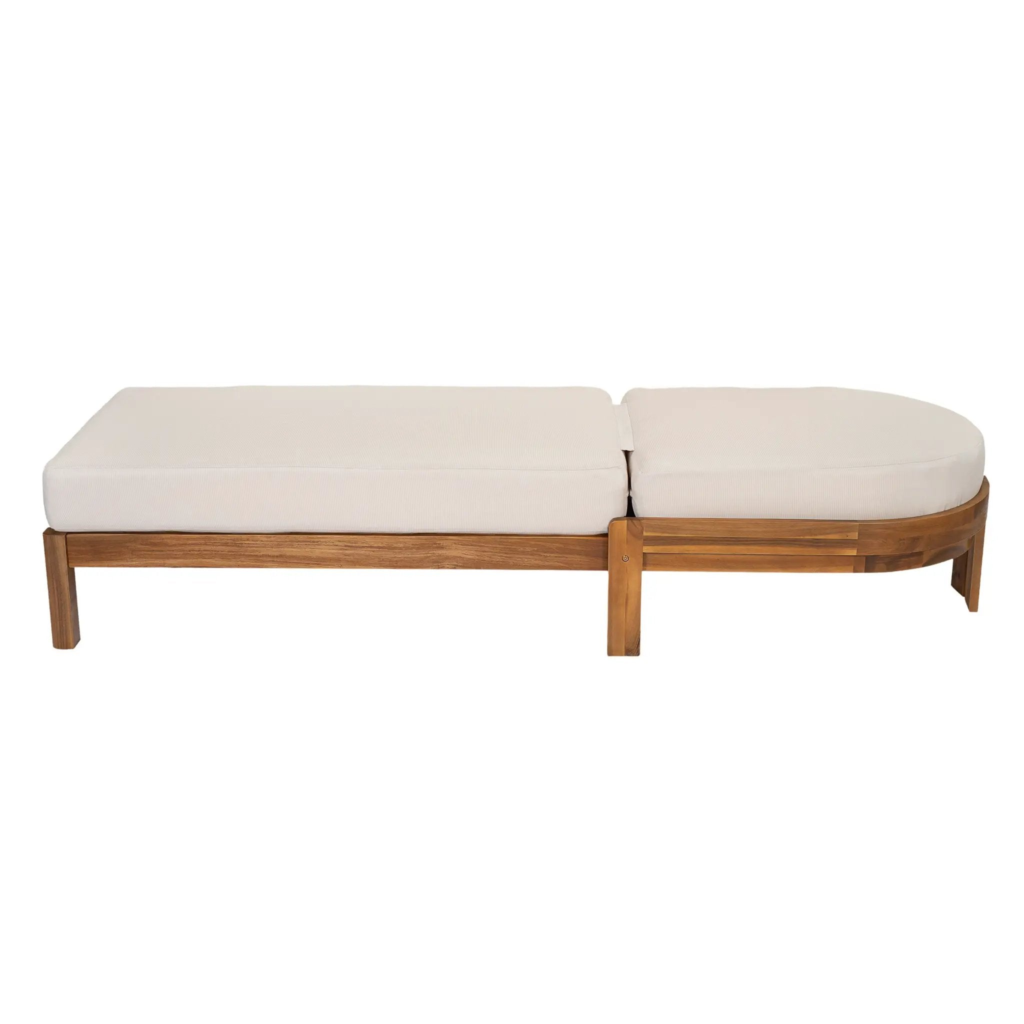 Patio Acacia Wood Chaise Lounge Chairs with Adjustable Backrest Set of 2 by HouseOfZazla