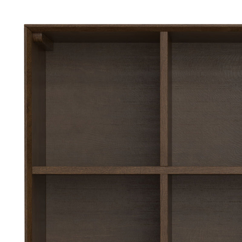 Walnut Brown Cube Organizer Bookcase with Drawers - 9 Cubes, photo 5 of 12