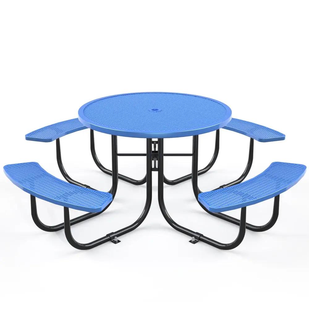 46" Round Picnic Table With Umbrella Hole by Chery Industrial