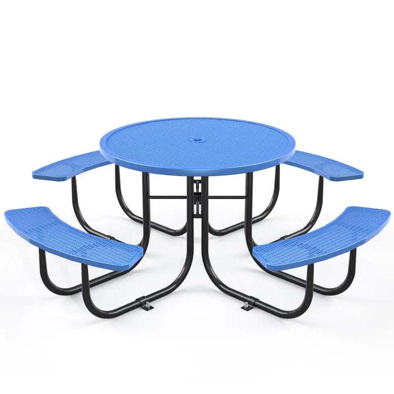 46" Round Picnic Table With Umbrella Hole by Chery Industrial