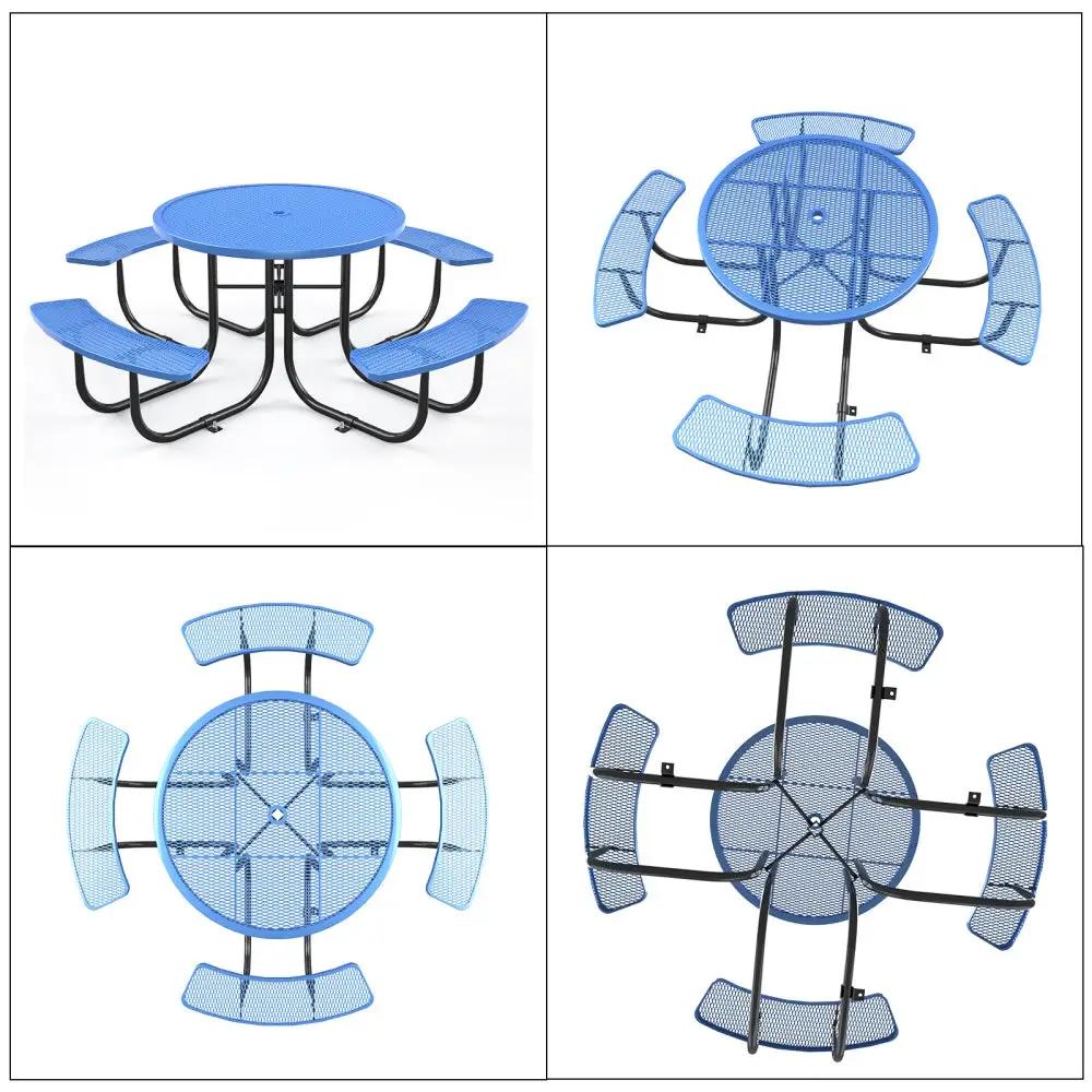 46" Round Picnic Table With Umbrella Hole by Chery Industrial