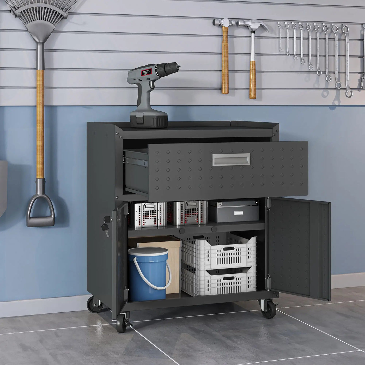 Fortress - Mobile Design Garage Cabinet by HouseOfZazla