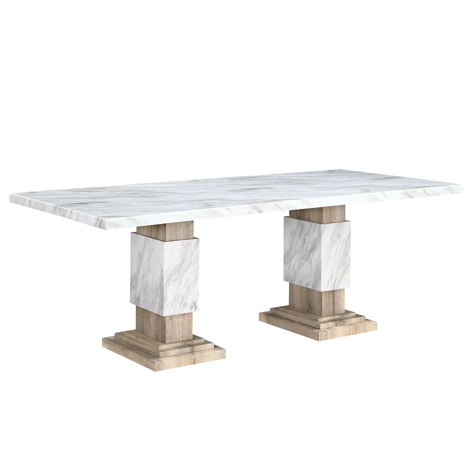 Stacey - Dining Table With Pedestal Base - Beige by Unique Piece Furniture