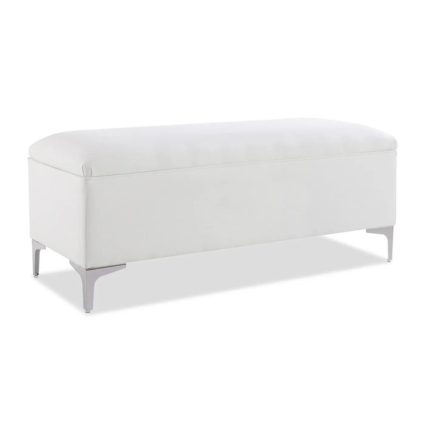 Madelyn - Modern Storage Bench - Bright White Dye by HouseOfZazla