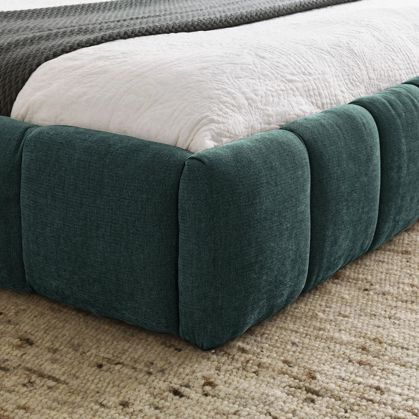 Modern Platform Bed Frame With Thick Fabric by Unique Piece Furniture