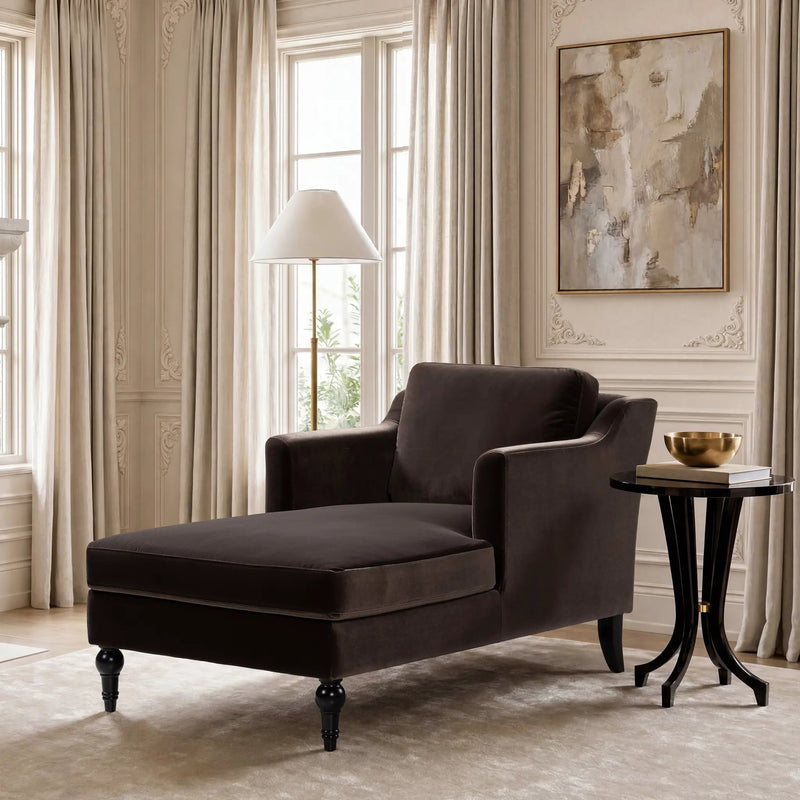 Josephine 60" Upholstered Chaise Lounge, Deep by HouseOfZazla