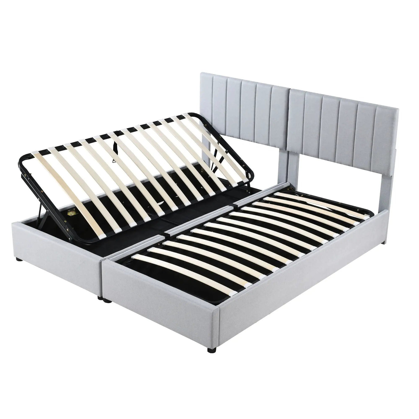Upholstered Platform Bed With A Hydraulic Storage System by HouseOfZazla