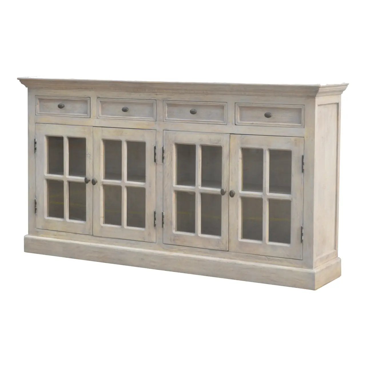 Solid Wood Stone Acid Wash Glazed Sideboard by HouseOfZazla
