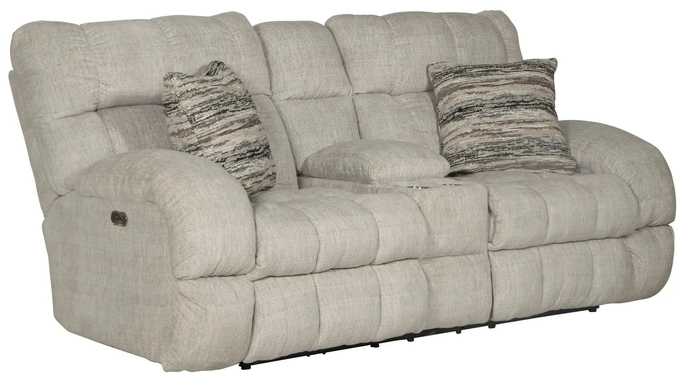 Ashland - Power Lay Flat Reclining Console Loveseat by Unique Piece Furniture