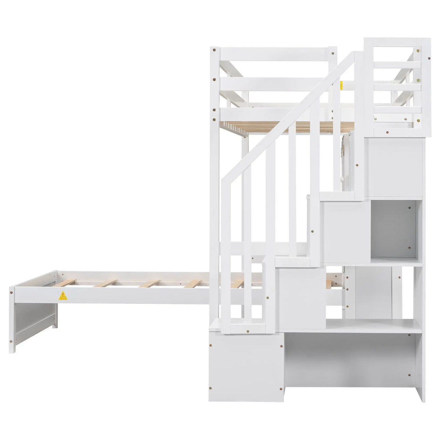 Loft Bed With Built In Desk And Staircase by HouseOfZazla