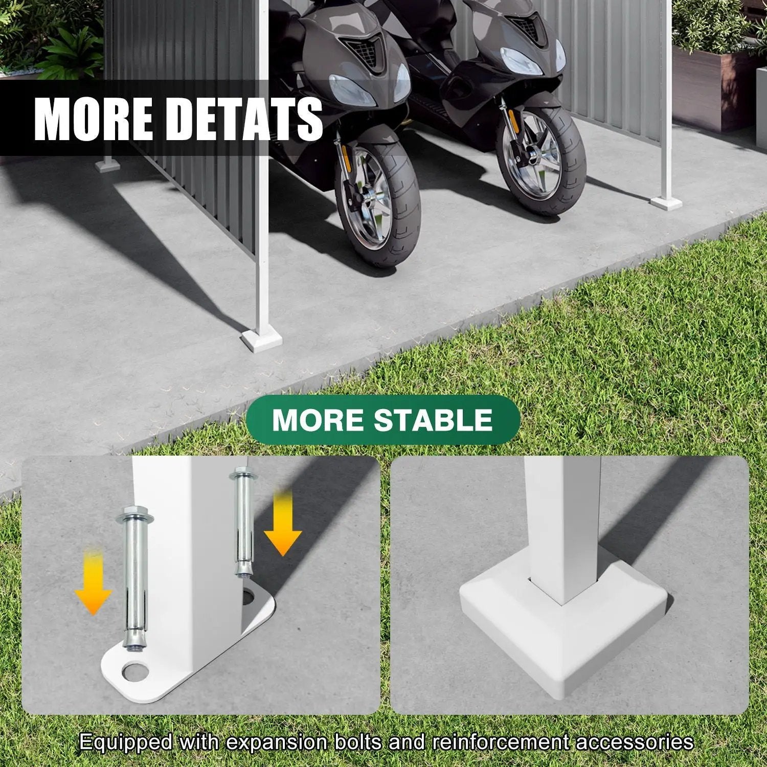 Outdoor Pergola, Bike Storage Shed, Grill Gazebo For Patio - Gray by HouseOfZazla