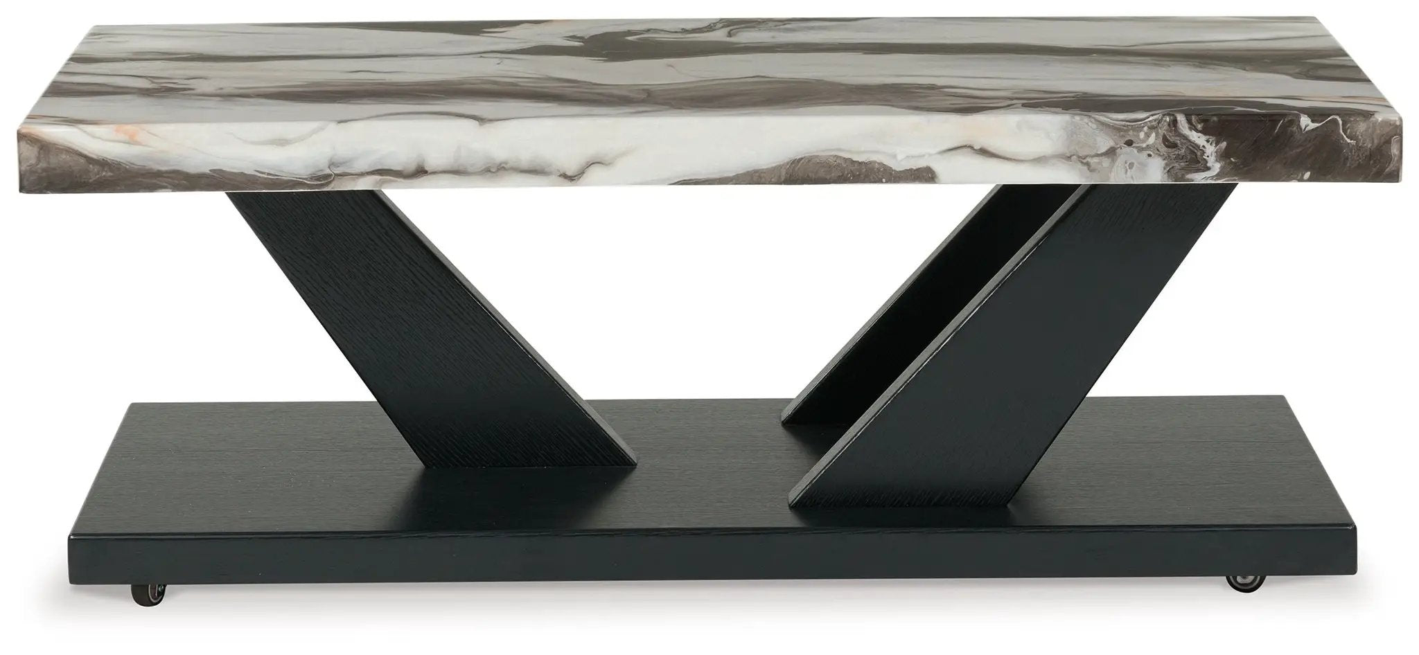 Cendill - Occasional Table Set (Set of 3) - Dark Brown / White / Black by Unique Piece Furniture