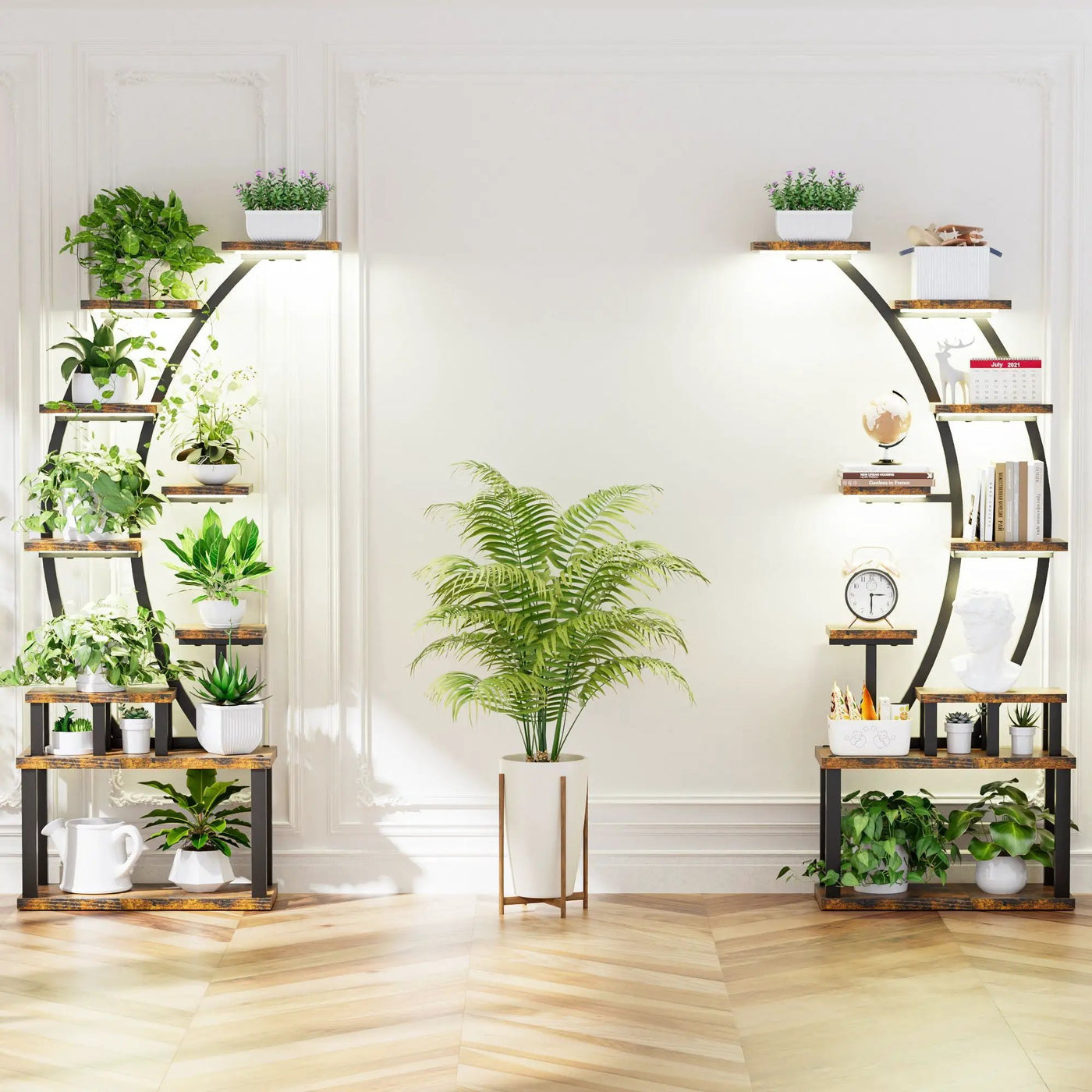 9 Tiered Indoor Plant Stand With 5 Adjustable Grow Lights by HouseOfZazla