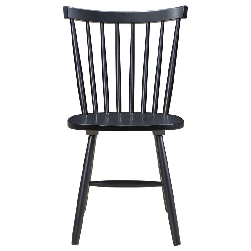 Hollyoak Windsor Wood Dining Side Chair Black (Set of 2) by Unique Piece Furniture