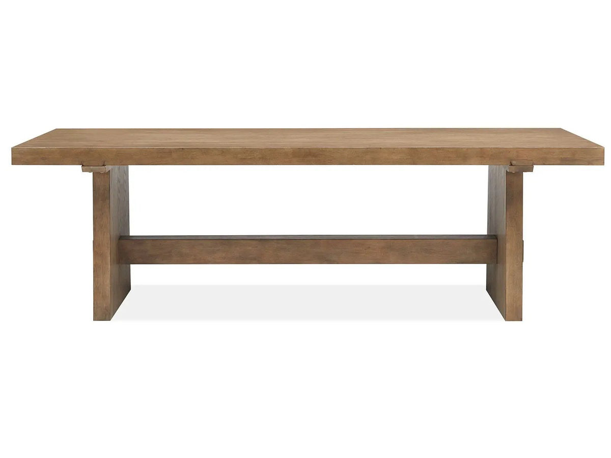 Lindon - Trestle Dining Table - Light Brown, photo 4 of 7