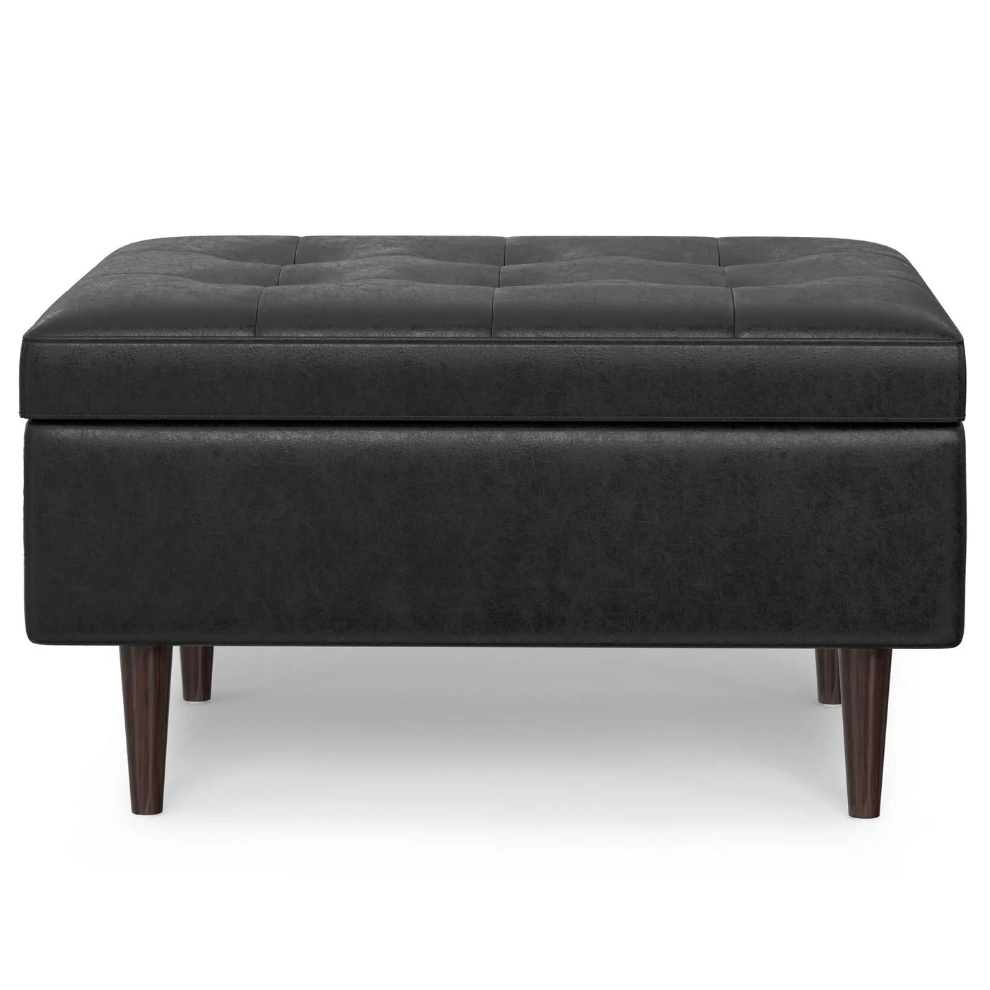 Shay - Large Square Coffee Table Storage Ottoman Mid-Century Style by HouseOfZazla