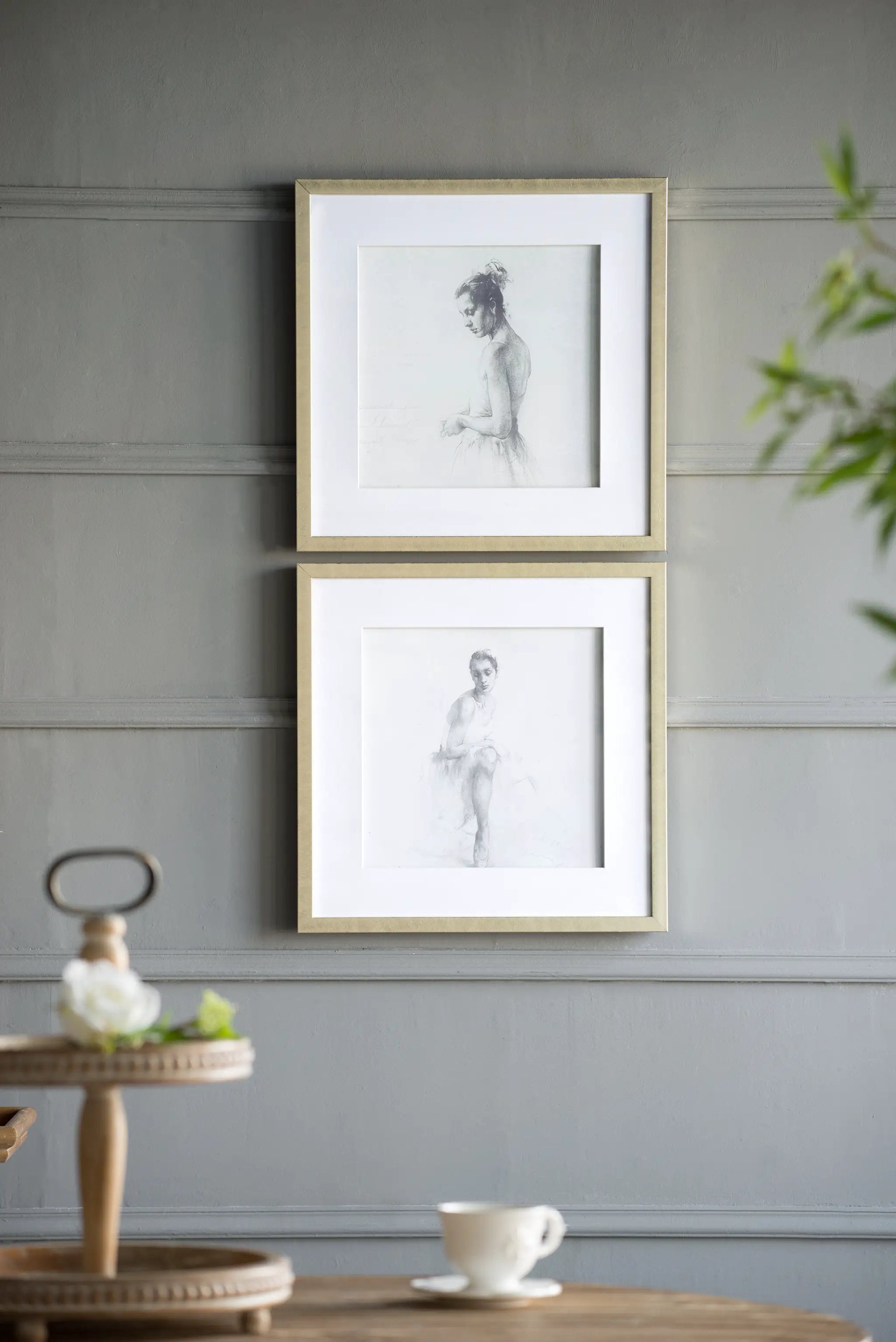 19.7x19.7" Ballet Dancer Art, Set of 2 by HouseOfZazla