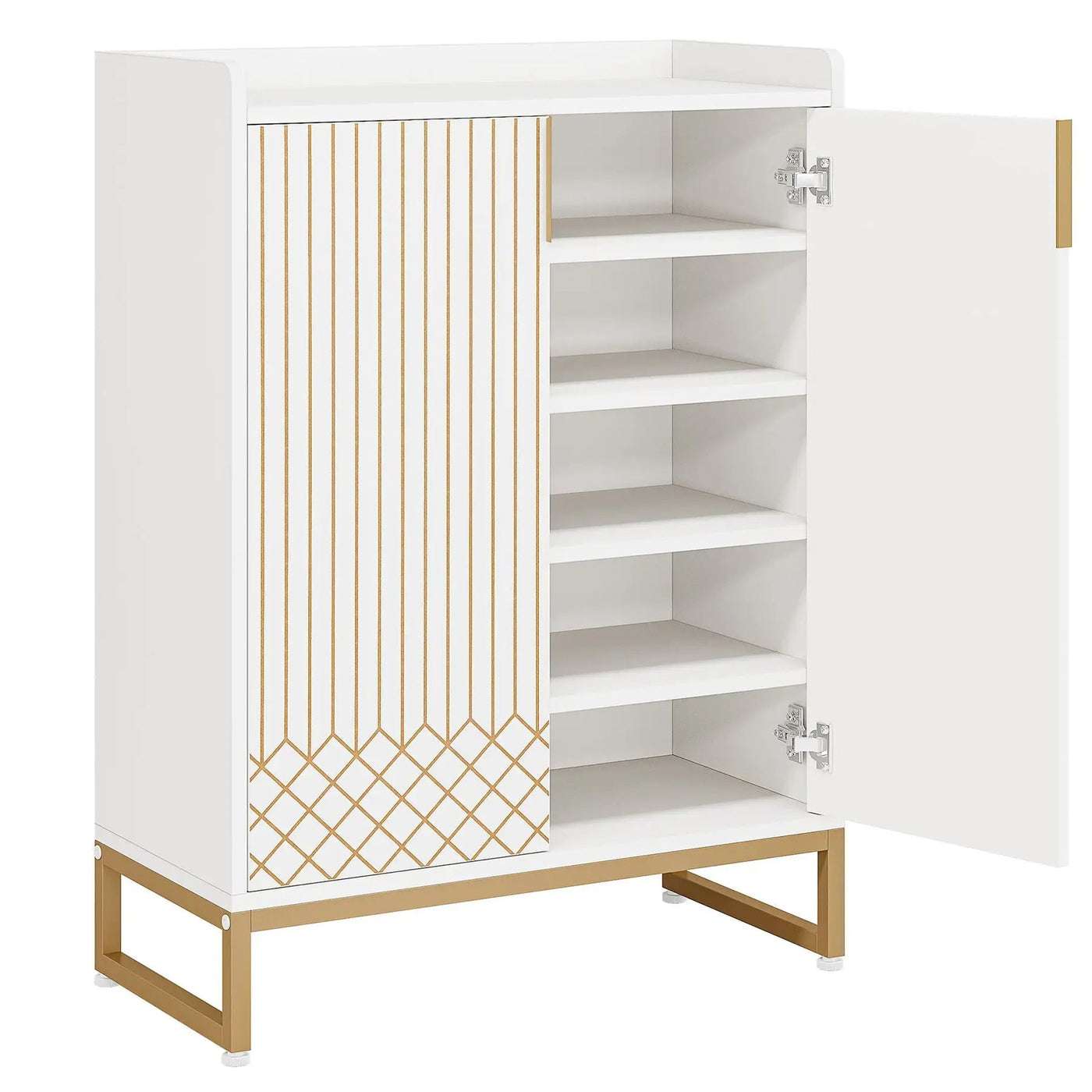 5 Tiers Shoe Storage Organizer With Doors by HouseOfZazla