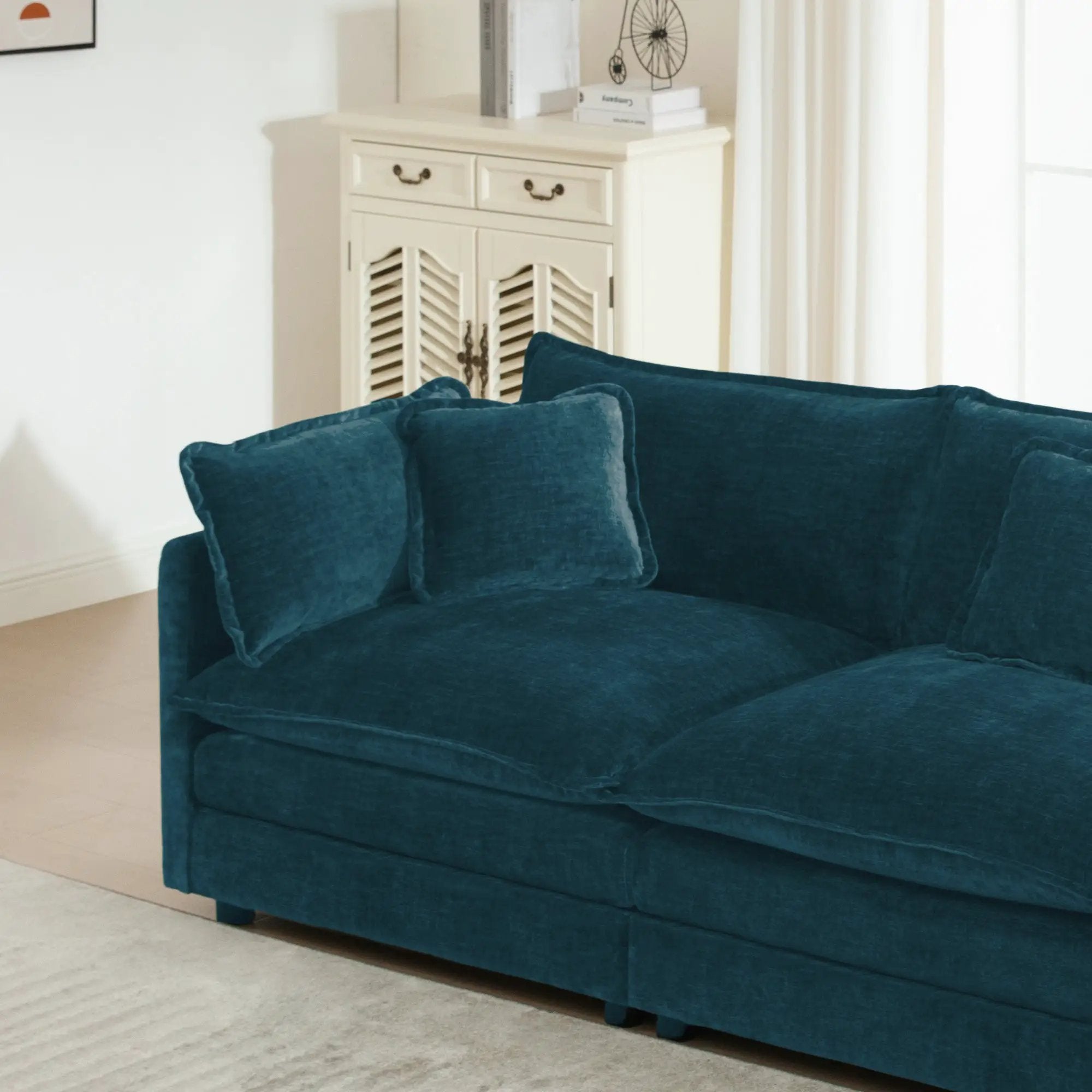 Comfortable Deep Seat Reversible Modular 3 Seater Sectional Sofa by HouseOfZazla