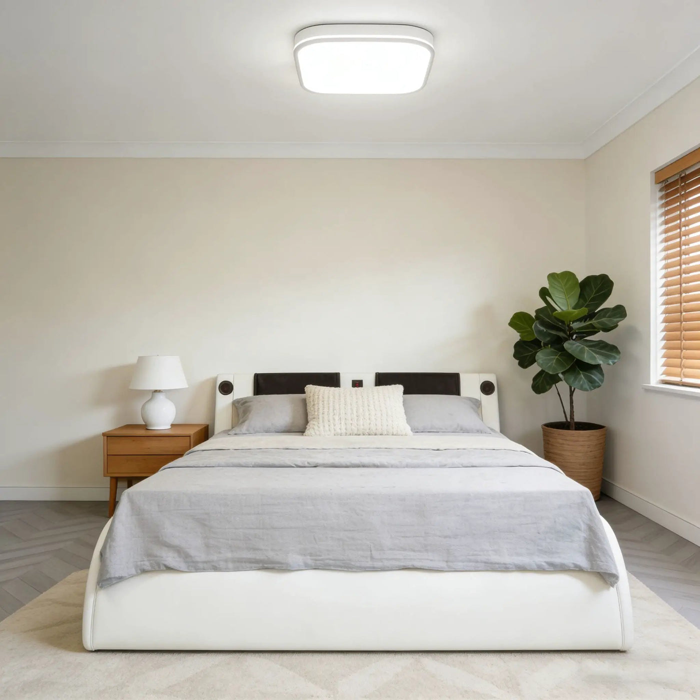 Platform Bed Frame With LED Lighting, tooth Music, Vibration Massage by Unique Piece Furniture