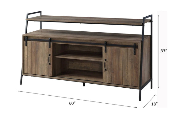 Rashawn - Rustic TV Stand - Oak, photo 2 of 4