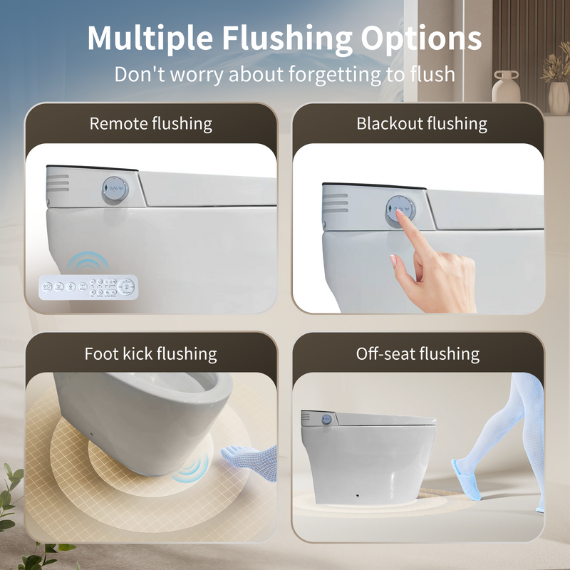 Tankless Smart Toilet with Built-In Bidet and Remote Control by HouseOfZazla