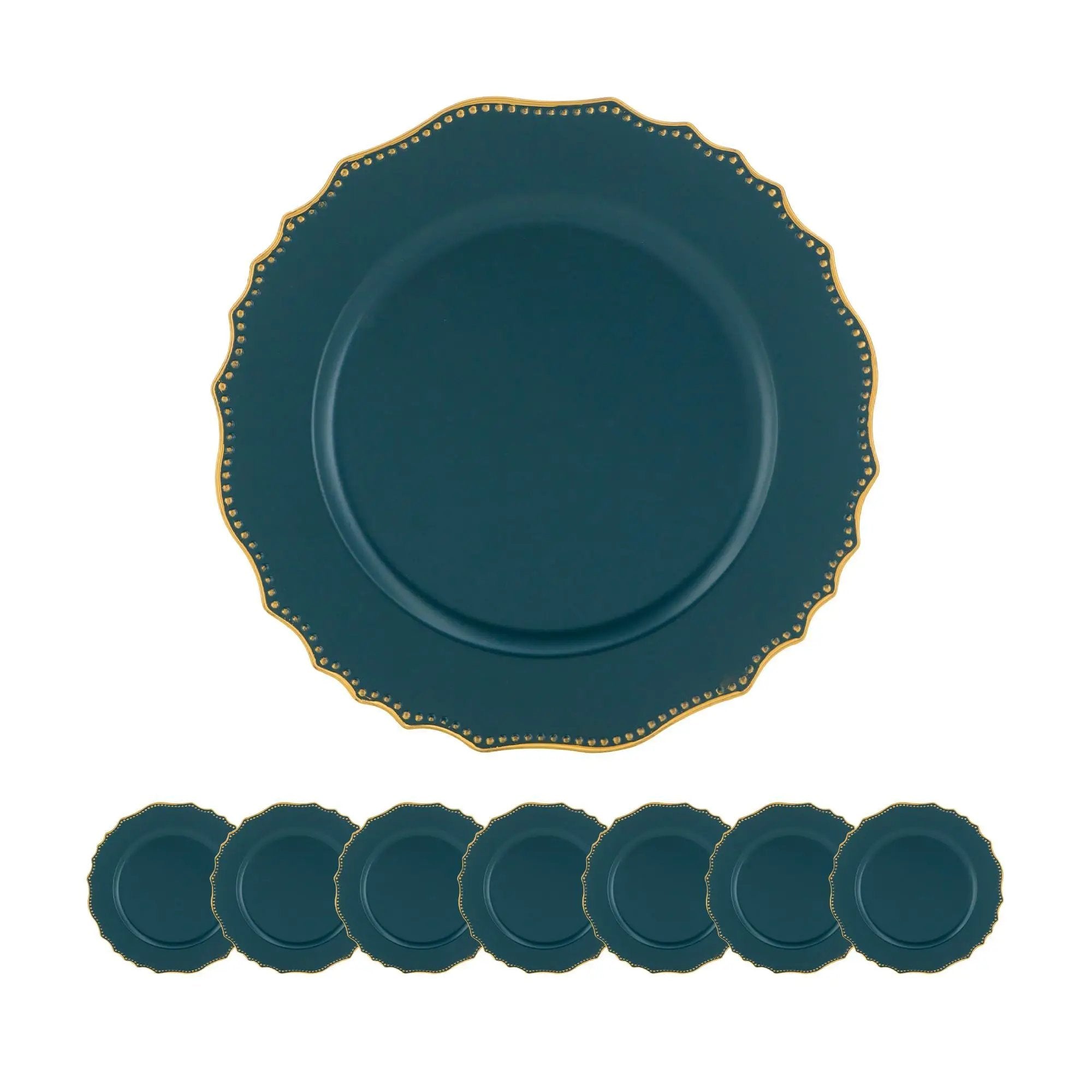 Premium Plastic Charger Plate (Set of 8) by Unique Piece Furniture