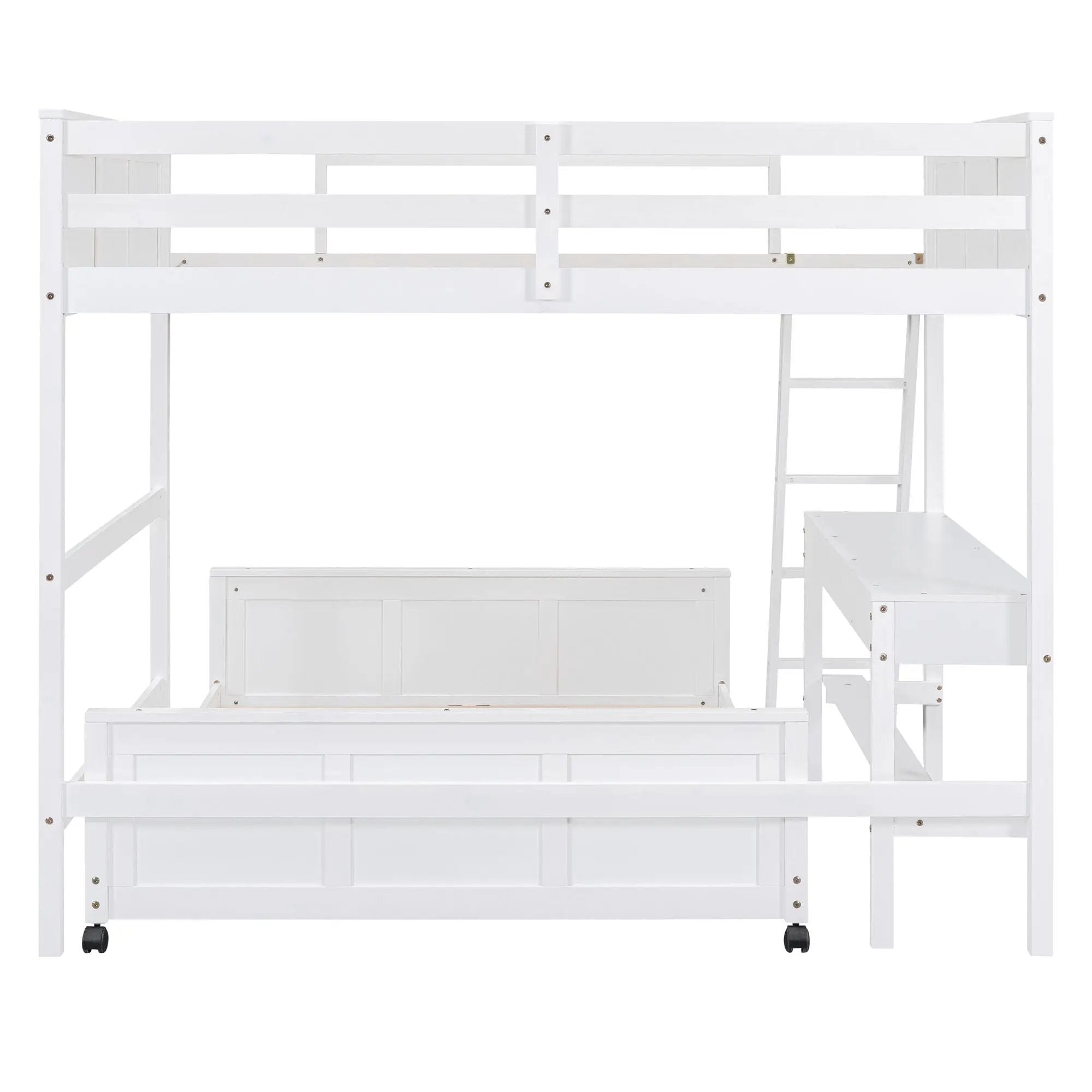 Full Over Full Bunk Bed With Desk