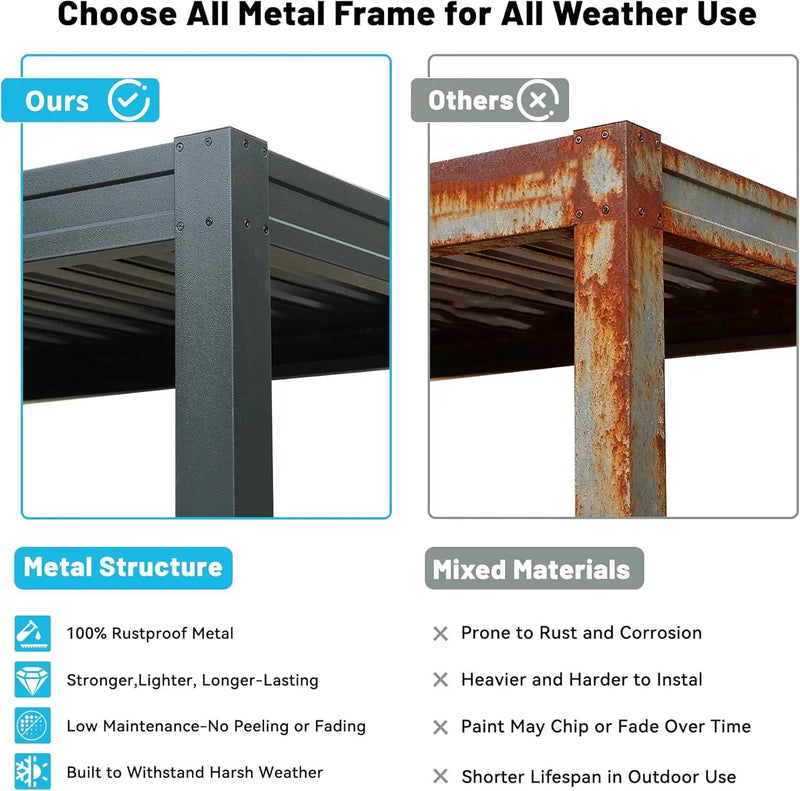 8x5 Ft Grill Louvered Pergola for Outdoor Grill by HouseOfZazla