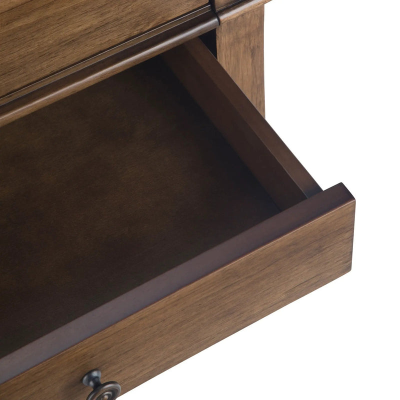 Carlton - Bedside Table - Rustic Natural Aged Brown by HouseOfZazla