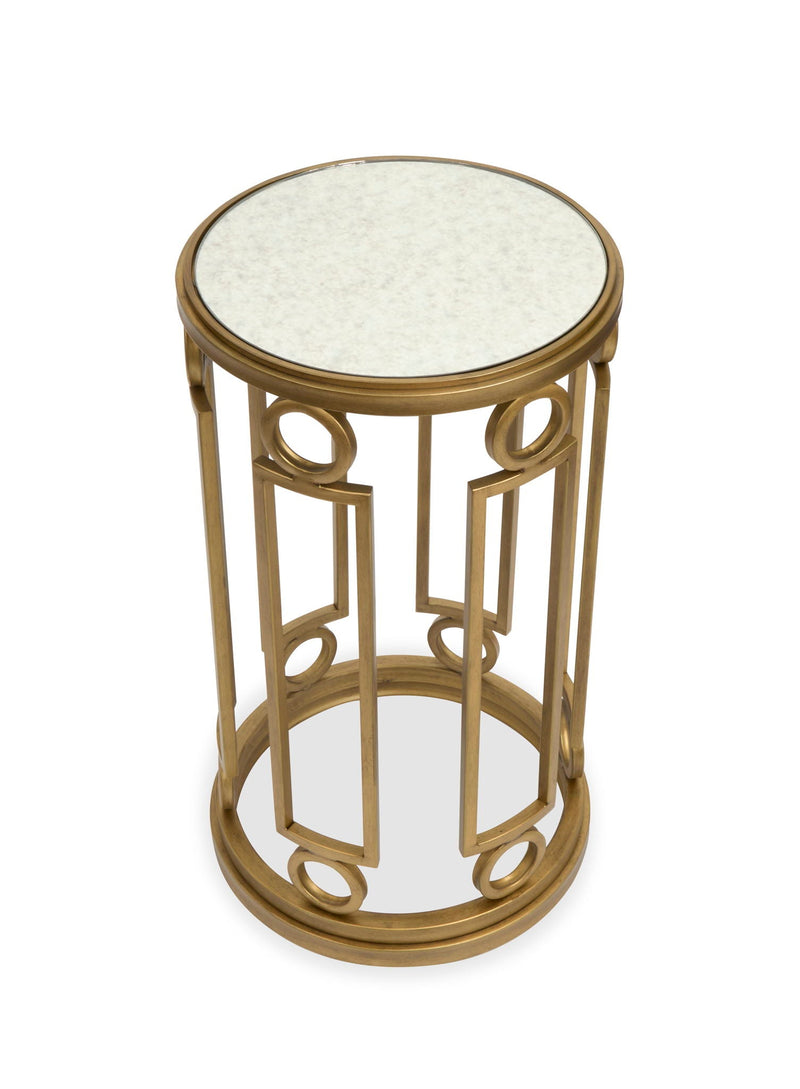 Lorena - Round Accent Table - Burnished Brass, photo 2 of 6