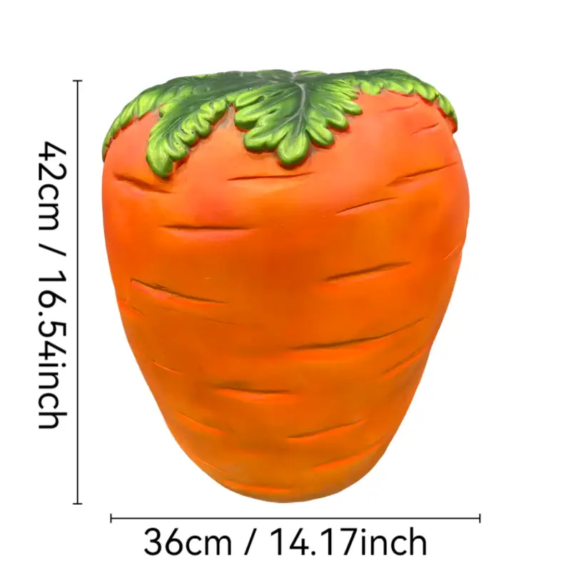16" Oversized Carrot-Shaped Resin Stool by HouseOfZazla