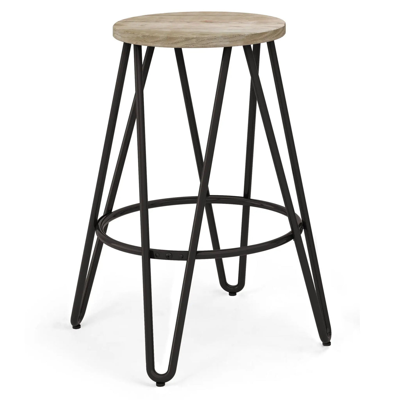 Simeon - Multifunctional Metal Stool With Wood Seat by HouseOfZazla