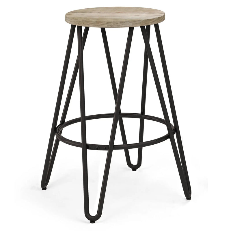 Simeon - Multifunctional Metal Stool With Wood Seat by Unique Piece Furniture