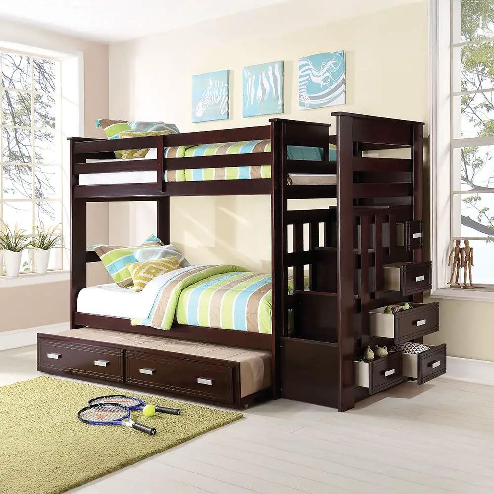 Allentown - Bunk Bed w/Storage Ladder & Trundle by Unique Piece Furniture