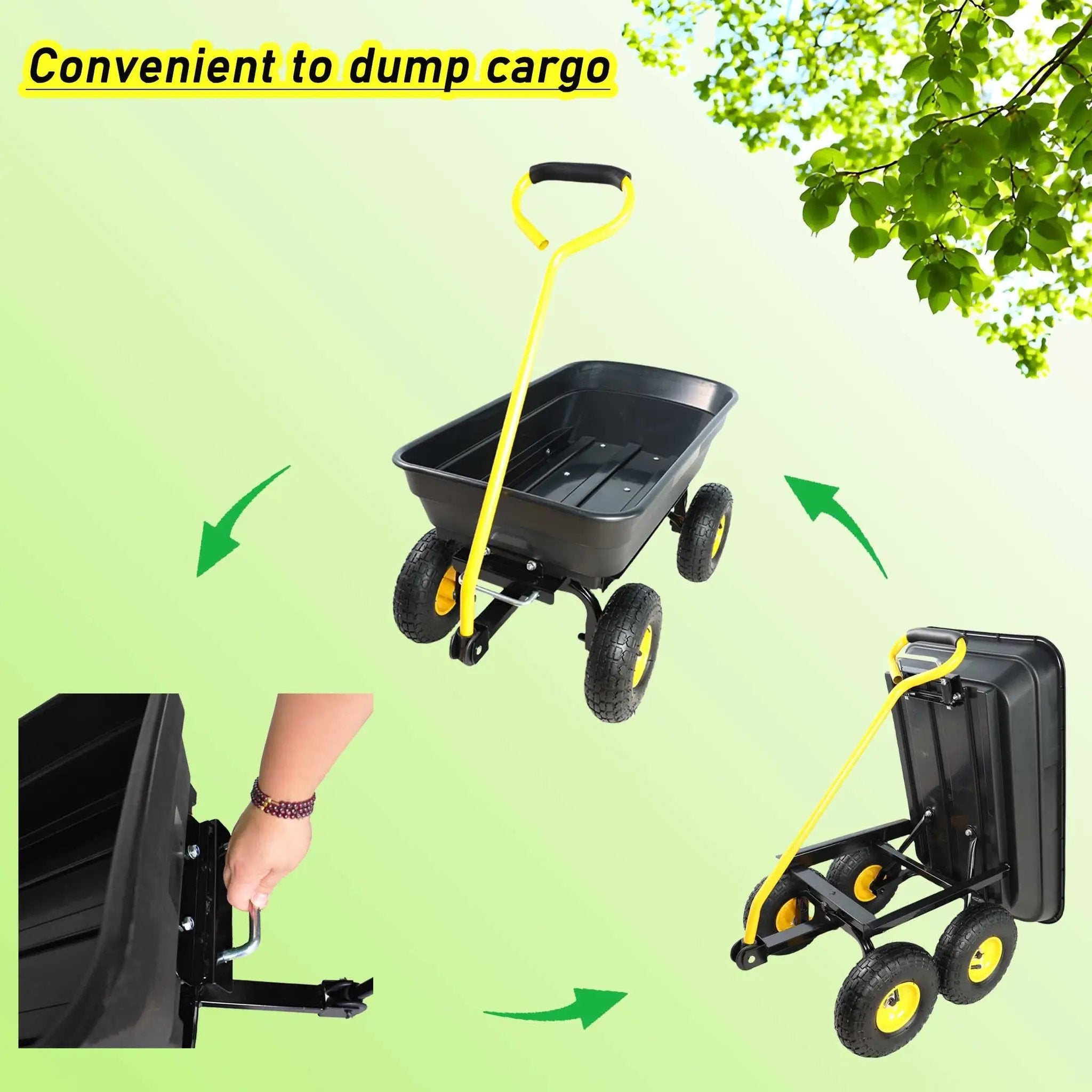 Folding Car Poly Garden Dump Truck with Steel Frame by HouseOfZazla