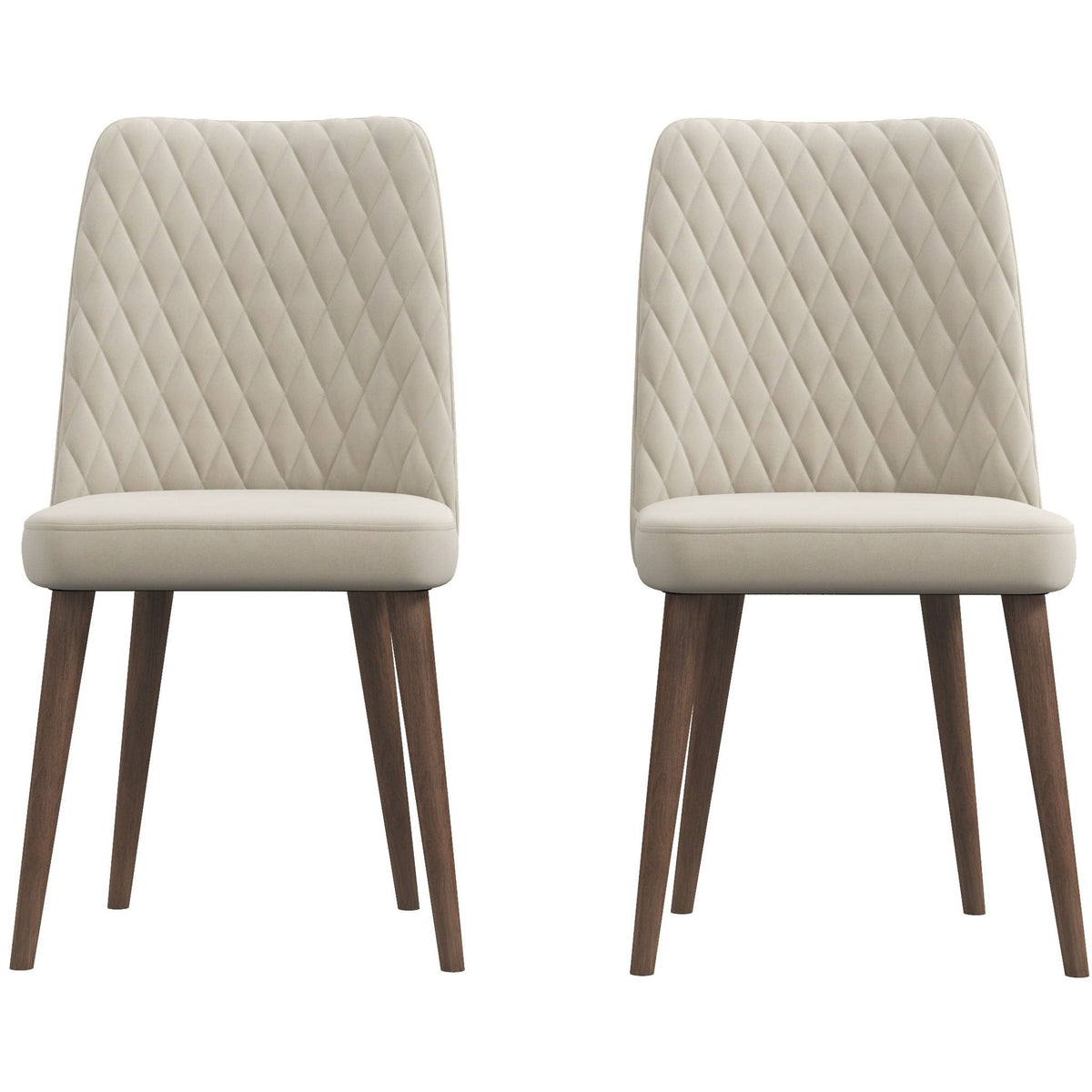 Mid-Century Modern Dining Chair Set of 2 with Upholstered Seat - Multiple Colors, photo 2 of 40
