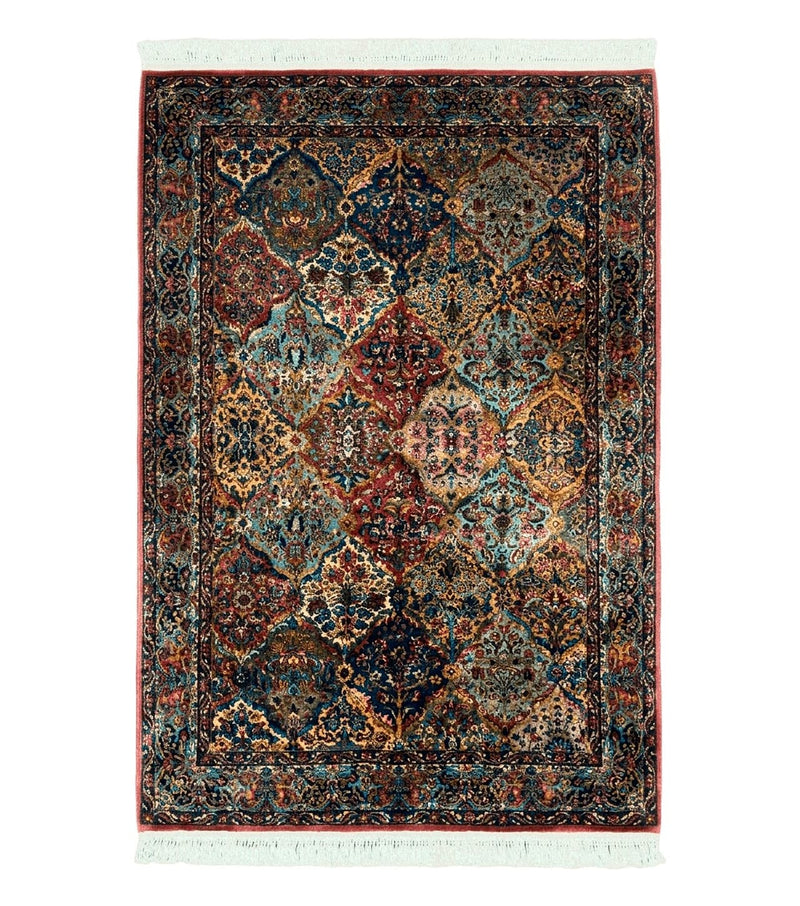 5.9 x 9 Karastan Rug Multicolor Panel Kirman #717, Original 700 Series, Wool by Jewel Rugs