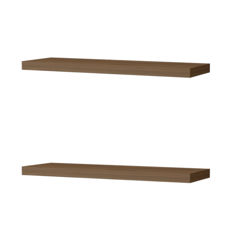 Mahogany Floating Shelf Set of 2 with Minimalist Design - Mahogany, photo 2 of 6