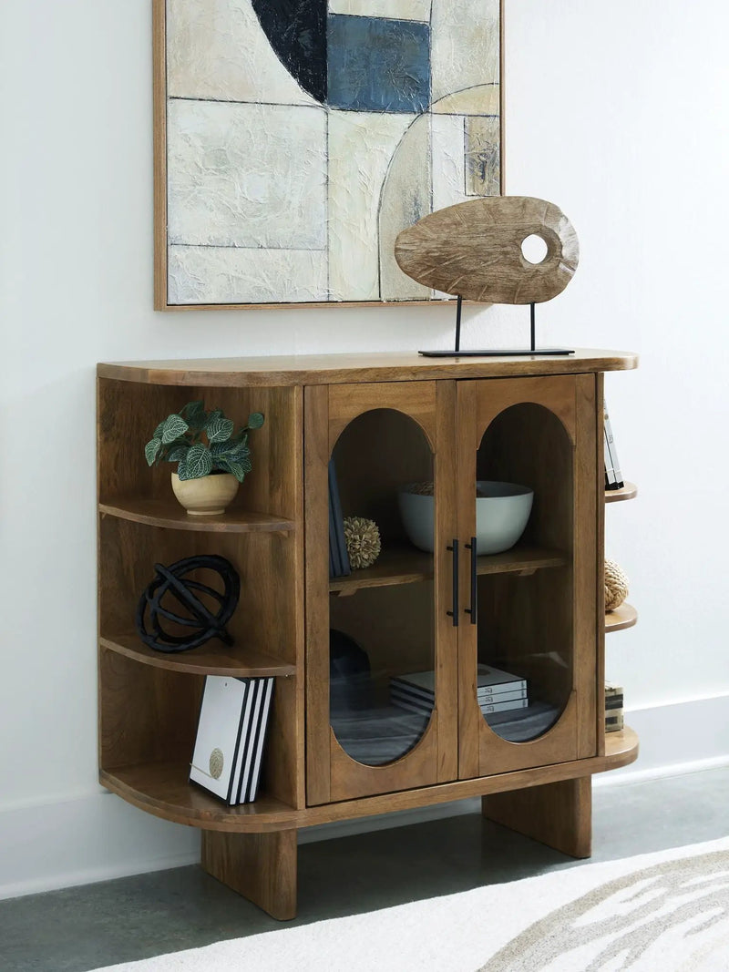 Niall - Accent Cabinet - Light Brown by Unique Piece Furniture