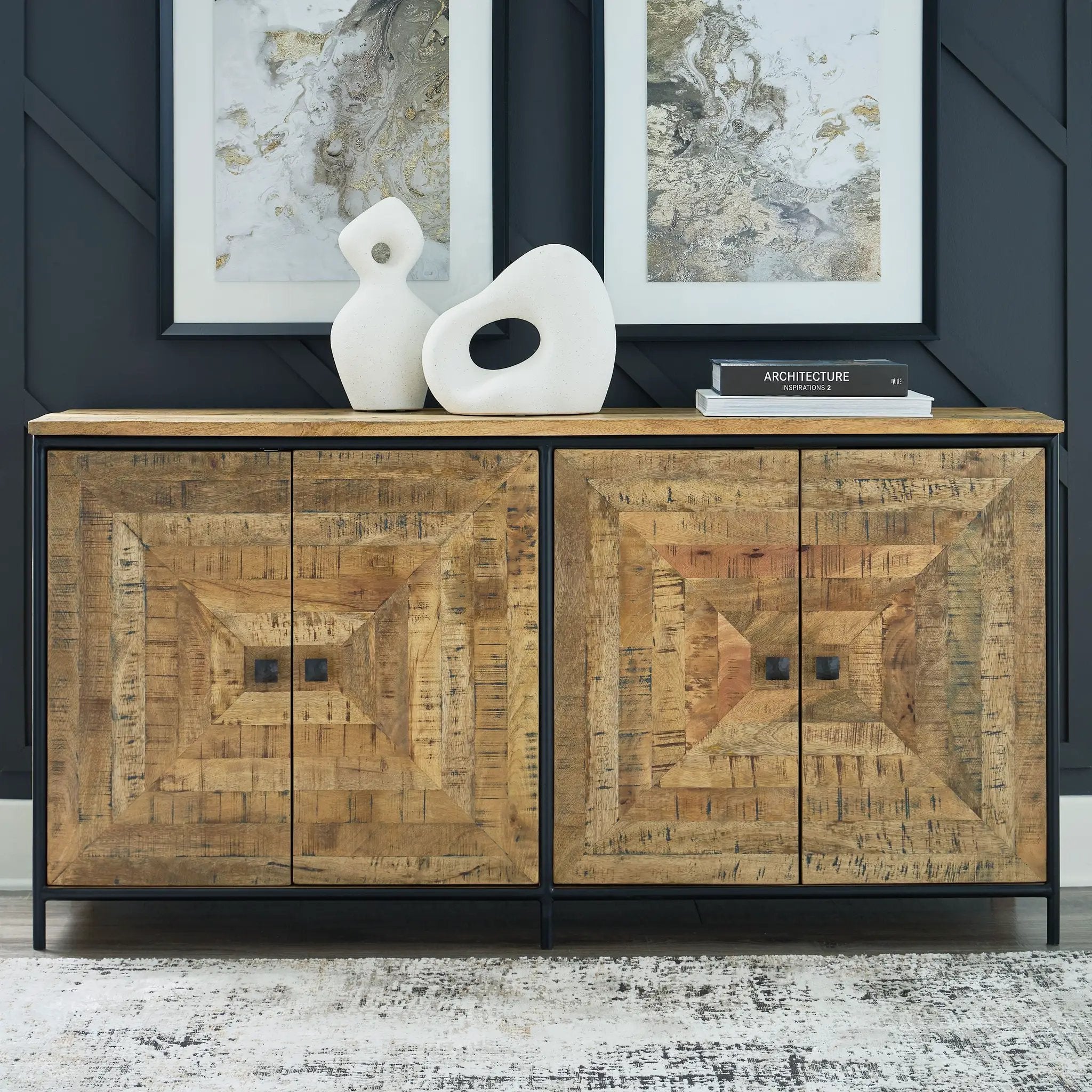 Camney - Accent Cabinet - Brown / Black by Unique Piece Furniture