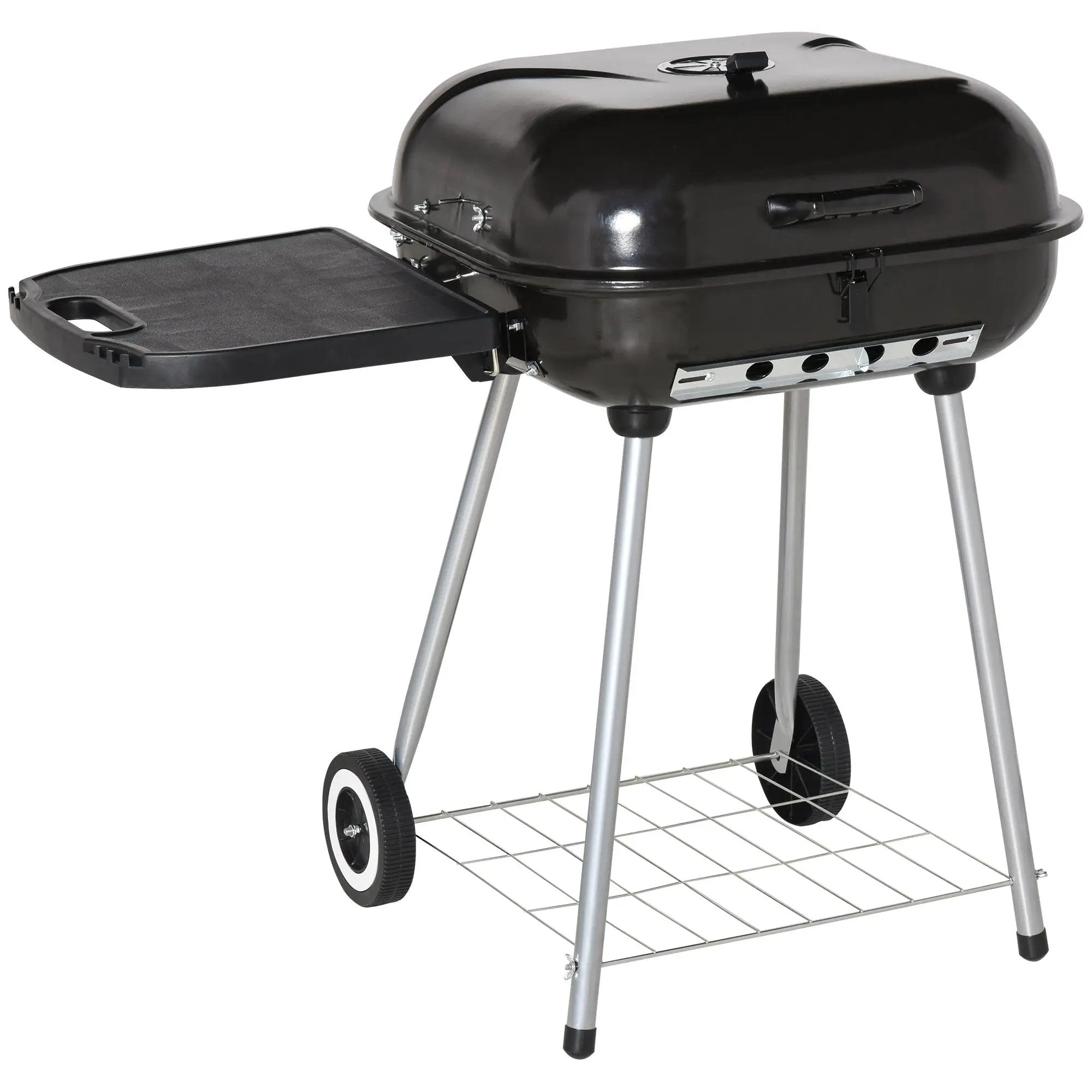 Outsunny 21' Portable Charcoal Grill with Wheels and Bottom Shelf by HouseOfZazla