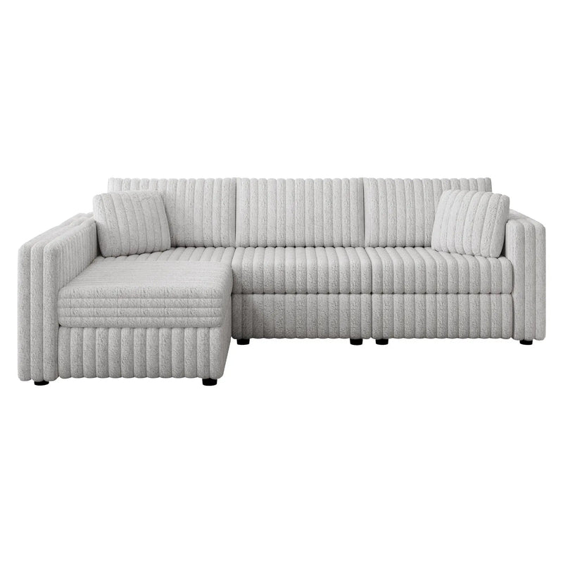 106.3" Soft L-shaped 4-Person Sofa by HouseOfZazla