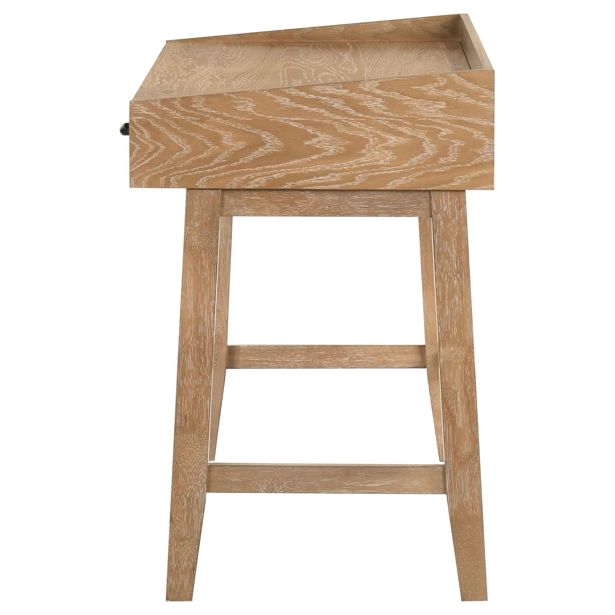Fabian 38-inch Computer Desk with Keyboard Drawer Distressed Light Brown by Unique Piece Furniture
